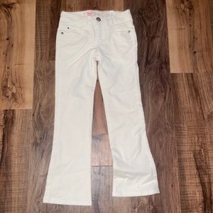Girls size 7 justice cream corduroy flare pants